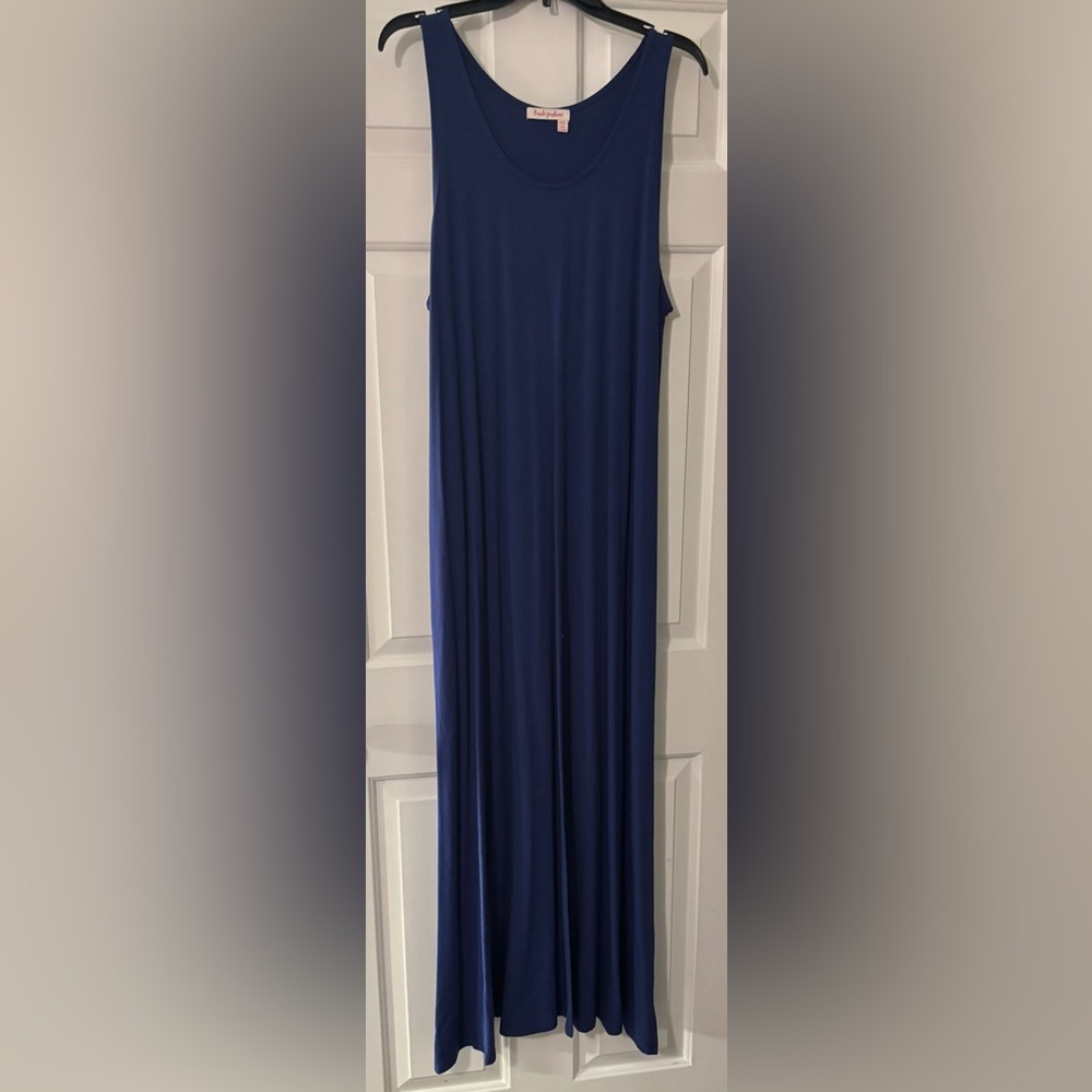 Fresh Produce Blue knit maxi dress, size XXL